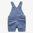 Newborn Boy Summer Baby Clothes Cotton Kids Birthday Dress White Infant Outfit Hat + Romper + Overall + Shoes + Socks 5 PCS 18M