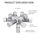 ZRDR aquarium CO2 shunt bubble counter control fine-tuning valve generator system distributor fish tank multi-channel CO2 shunt