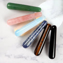 Wholesale Natural Stone Crystal Massage Stick Rose Quartz Wand Face Head Eye Massager Body Neck Health Skincare Acupuncture Pen