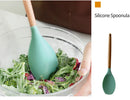 The Atelier | Non-Stick Silicone Kitchen Utensil Set with Wooden Handles