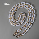 New Fashion Woman Handbag Accessory Metal Parts White Pearl Acrylic Resin Chain Luxury Strap Women Shoulder Cute Clutch Chains