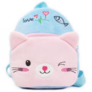 Fashion Children School Bags 3D Cartoon Print Plush Kids Backpack Kindergarten Boys and Girls School Bags Mini Backpack Book Bag
