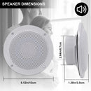 Herdio 4PCS 4'' 160W Marine Waterproof Bluetooth Speaker HIFI Full Range Stereo Motorcycle Boat UV-Proof Outdoor Sound Box