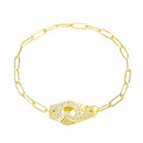 Moonmory 100% Authentic 925 Sterling Silver European Chain Handcuff Bracelet Menottes Hand Cuff Bracelet For Women Jewelry