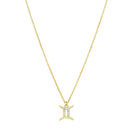 ANDYWEN 925 Sterling Silver Gold 12 Charm Zodiac Pendant Necklace Long Chain Slim Monogram Men Personal Birthday Fine Jewelry
