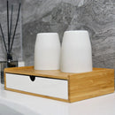 2025 New Bamboo Hotel Toiletries Storage Organizer Pull-out Hotel Room Tooth Set Storage Box