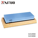 XITUO Kitchen Knife Sharpener Whetstone Quick Sharpening Stones  Water Grinding Stone 2-IN-1 2000 5000 10000 grit Accessories