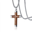 Vnox Top Rosewood Men Necklace Unique Qualified Wooden Pendants & Necklaces Stainless Steel Jewelry Adjustable Chain 22-24"