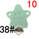 ATOB 10PCS Pacifier Clip Silicone Round Teether Clips  DIY Baby Pacifier Dummy Chain Holder Soothing Pacifier Accessories