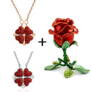 Valentine's Day Alloy Enamel Stereoscopic Rose Flower Jewelry Gift Box Necklace Rings Earrings Gifts Boxes Pack Carrying Cases