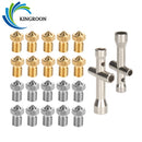 KINGROON 10pcs E3D Nozzle Brass M6 Thread E3D V6 Stainless Steel Nozzles for 1.75mm Filament 3D Printer Hotend Extruder Nozzle