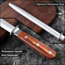 XITUO Professional Alloy Steel Round Shank Sharpening Rod Kitchen Knife Sharpener Knife Shears Scissors Sharpening Stone System