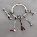 Mechanical Keychain Dad Father Initial Keychain Father's Day Gift Letter A-Z Truck Keychain Truck Key Ring Car Truck Lover Gift
