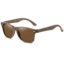 XSW Wood Men Sunglasses Polarized UV400 Coffee Material Wooden Sun Glasses for Women Blue Green Lens Handmade Fashion Brand Cool