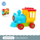 Big Size Block Bricks Train Tracks  Traffic Stop Lights Straight Duploes Black Accessories DIY Hot Toys For Children Baby Gift