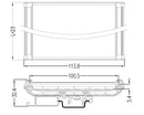 UM100S Profile Din Rail Mounting Base PCB Board House For PCB Width 100mm Din Rail Bracket PCBA Enclosed Housing
