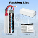 HRB 锂聚合物电池 3S 4S 6S 3300mAh 7.4V 11.1V 14.8V 18.5V 22.2V 60C 120C 带 EC5 XT60 连接器 适用于 FPV 四轴飞行器 直升机