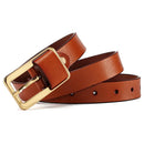 Fashionable Personality Green Belt Simple Narrow Waistband Skirt Decorative Genuine Belts for Women Accessories FCO143
