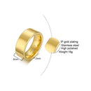 Vnox Basic Tungsten Carbide Rings for Men 8MM High Polished Gold Color Male Anel Alliance Anniversary Gifts