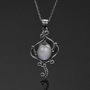 Nasiya Natural Rainbow Moonstone Casual Necklace Pendant With 8x10MM Stone Women&