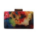 Acrylic Clutch Bag Female Evening Bags Acrylic Bag Colorful Printing Random Pattern Women Shoulder Bag Clutches Purse ZD1163