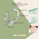 BAMOER Genuine 925 Sterling Silver Tears Of Flowers Dangle Open Finger Rings for Women Luxury Sterling Silver Jewelry SCR165