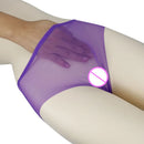 Women Transparent Panties Solid Female Underwear Sexy Panties Mid-Rise Seamless Briefs Ruffles Ultra-thin Panty XXXL Plus Size