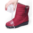 TIMETANG 2019 The new non-slip waterproof winter boots plus cotton velvet women shoes warm light big size 41 42 snow bootsE1872