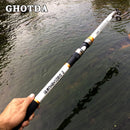 GHOTDA 鱼竿碳纤维玻璃钢材质钓鱼竿高质量 2.1m - 3.6m 伸缩钓鱼竿碳纤维旋转竿