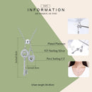 BAMOER Romantic 925 Sterling Silver Key of Heart Lock Chain Pendant Necklaces for Women Sterling Silver Jewelry Collar SCN290