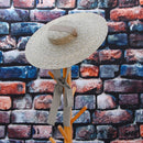 GEMVIE 4 Color Wide Brim Flat Top Straw Hat Summer Hats For Women Ribbon Beach Cap Boater Fashionable Sun Hat With Chin Strap