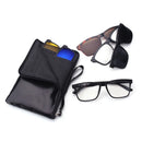 BCLEAR fashion unisex TR90 optical frame with 5 sun lenses clip on polarized sunglass night vision magnetic spectacle frames