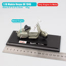 1:18 比例比亚乔伟士牌踏板车 98 PK 125 GTR P150X 300 MP5 Primavera GTS 摩托车机车压铸模型儿童玩具