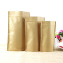 50个 立式牛皮纸+铝箔内衬自封袋 高阻隔粉末坚果咖啡茶叶香料糖果热封袋