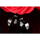 Vnox Cute Hoop Earrings for Women / Men Small Stainless Steel Earings Black / Blue / Gold color
