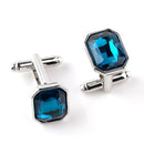 real stone cufflinks Pink blue purple green orange Crystal Cufflinks For Men Business Cuff Buttons Men's Shirt Cuff Links gifts