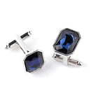 real stone cufflinks Pink blue purple green orange Crystal Cufflinks For Men Business Cuff Buttons Men's Shirt Cuff Links gifts