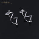 4 Color Geometry Irregular Metal Wave Pattern Glitter Clip on Earrings No Pierced for Women Minimalism Ear Clips Fashion Jewelry