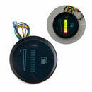 2" 52mm DC 12V/24V Universal Adjustable Auto Car Motorcycle Fuel Level Meter Gauge Blue/Green 8 LED Light Display Fuel C45