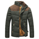 DIMUSI Winter Diamond Jacket Men Warm Casual Parkas Cotton Stand Collar Coats Male Padded Overcoat Outwear Clothing 4XL,YA332