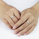 Fashion Pure 100% 925 Sterling Silver Women Men Ring Simple Smooth Wedding Band Anniversary Jewelry Gift for Couple  Lovers