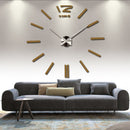 sale wall clock watch clocks 3d diy acrylic mirror stickers Living Room Quartz Needle Europe horloge free shipping