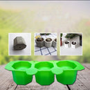 3 Holes Round Geometric Polygonal Concrete Flower Pot Vase Mold Cactus Cement Molds Silicone DIY Aromatherapy Candle Decoration