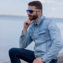 BOBO BIRD Classic Men Custom Wood Watch and Wooden Sunglasses Suit Present Box Gift Set for Dad Fathers Day