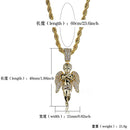 TOPGRILLZ 嘻哈男女项链镀金镶钻微铺CZ天使吊坠项链爱之祝福礼品