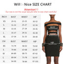 WillBeNice Vintage Office Lady Fuchsia Bandage Dress Fashion Women Long Sleeve Dress Bodycon Zipper Slim Elastic Luxury Dresses