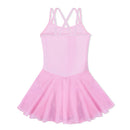 BAOHULU Cotton Dress for Girls Sleeveless Ballet Pink Color Ballet Tutu Carton Print Princess Dance Wear Ballerina Pink Dress