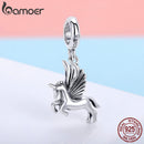 BAMOER Authentic 100% 925 Sterling Silver Trendy  Memory Charm Pendant fit Women charm Bracelet DIY Jewelry Making SCC704