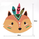 Nordic Nursery Room Decor Animals Fox Bear 3D Wall Stickers For Kids Rooms Wall Stickers Animals Nordic Fox FeatherWall Stickers