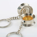 Wheel Rim Hub Tuning Mini Keychain Key Chain Keyring Key Ring Pendent JDM Hellaflush Zinc Alloy Car Truck TE37 CVT MB Design